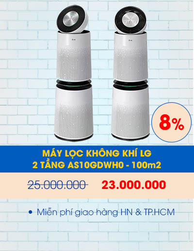 Máy lọc không khí LG PuriCare AS10GDWH0 Safeplus 2 tầng