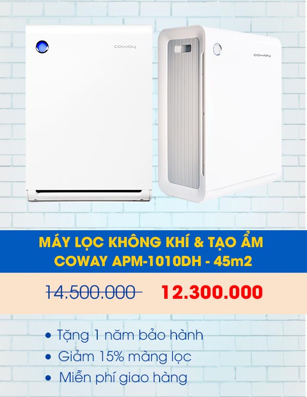 Máy lọc không khí và tạo ẩm Coway APM-1010DH