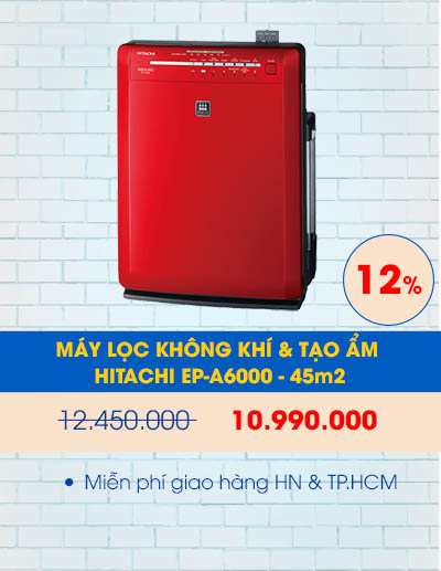 Máy lọc không khí và tạo ẩm Hitachi EP-A6000