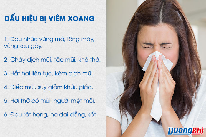 triệu chứng của bệnh viêm xoang