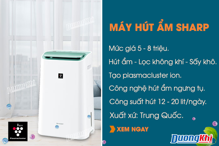 máy hút ẩm gia đình cao cấp sharp