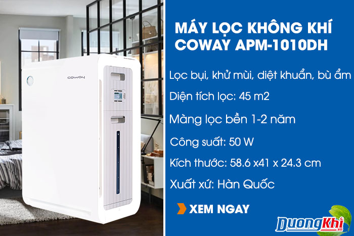 máy lọc không khí và tạo ẩm coway apm-1010dh