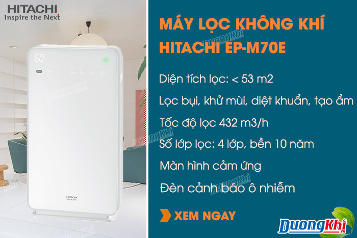 máy lọc không khí và tạo ẩm Hitachi
