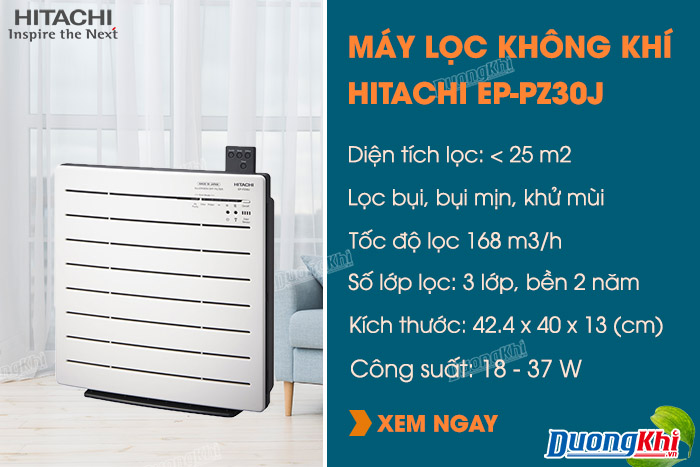 máy lọc không khí Hitachi EP-PZ30J