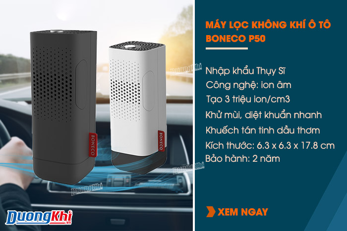 Máy lọc không khí trên ô tô boneco p50