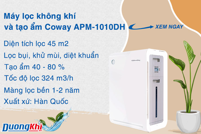 Máy lọc không khí và tạo ẩm Coway APM-1010DH
