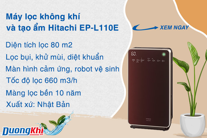 Máy lọc không khí và tạo ẩm Hitachi EP-L110E