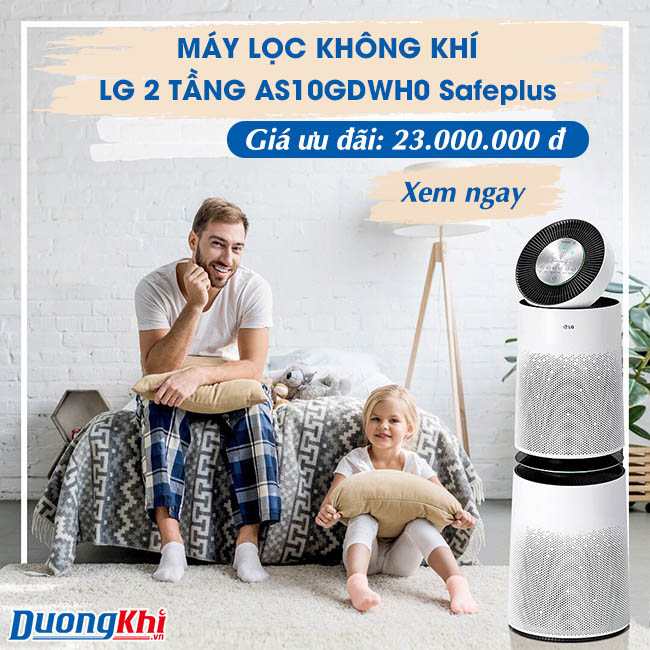 Máy lọc không khí LG Puricare AS10GDWH0 Safeplus 2 tầng