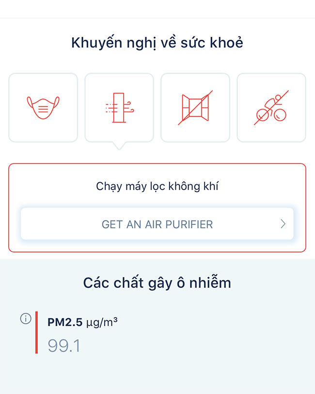 kiểm tra chất lượng không khí