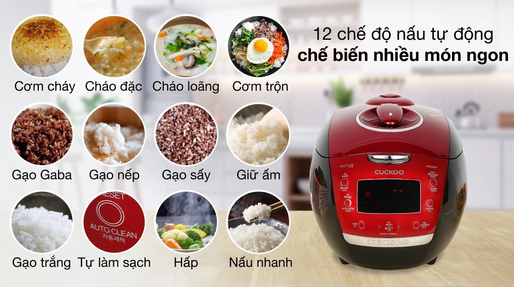 menu nấu Nồi cơm điện Cuckoo Hàn Quốc
