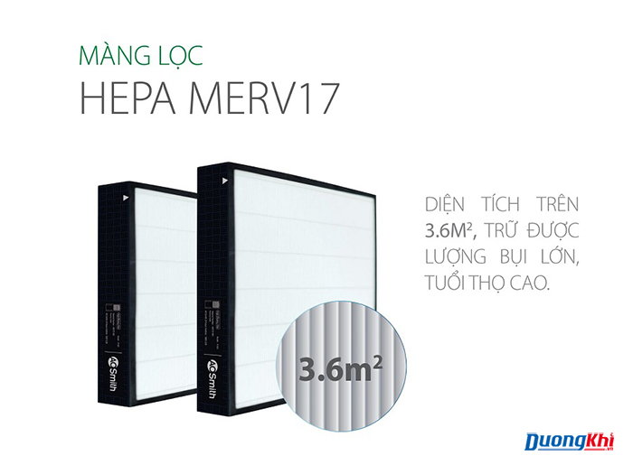 máy lọc không khí ao smith màng HEPA