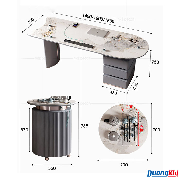 Bàn giám đốc kết hợp bàn trà - BGD16