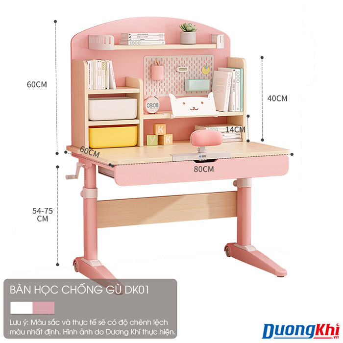 Bàn học chống gù lưng cho bé DK01