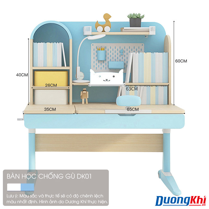Bàn học chống gù lưng cho bé DK01