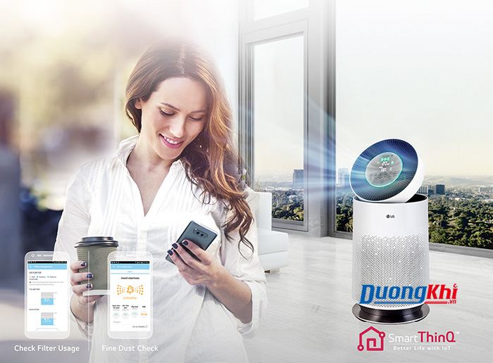 Máy lọc không khí LG PuriCare AS65GDWH0 Safeplus 1 tầng