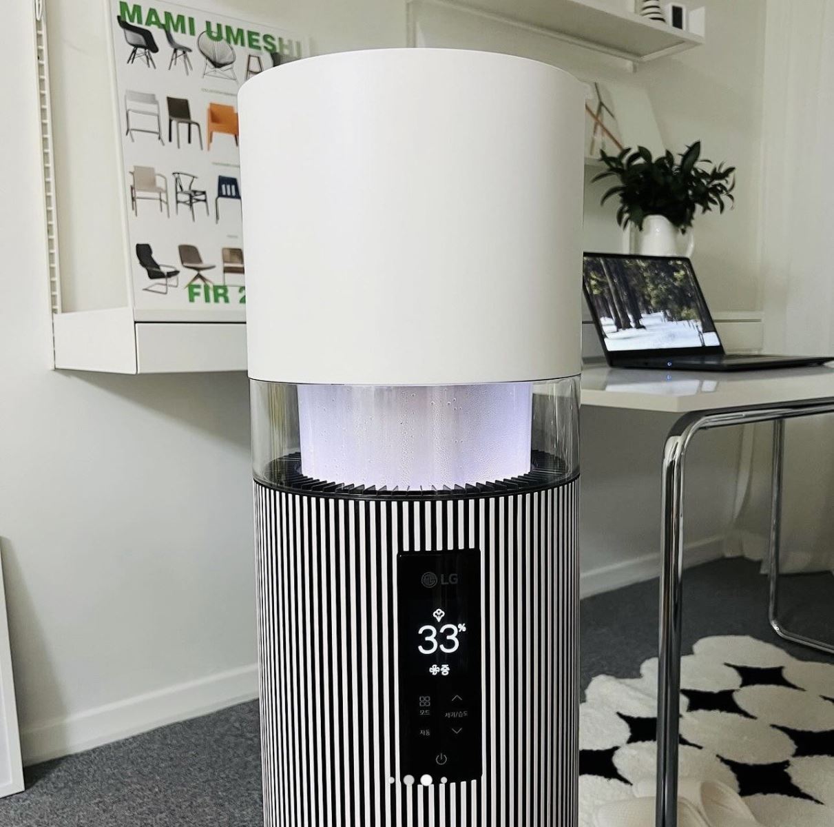 tháp lọc không khí tạo ẩm LG PuriCare Object Collection 