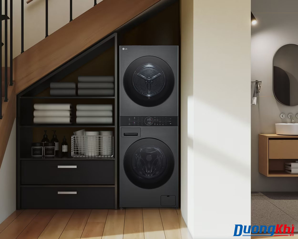 Tháp giặt sấy LG WashTower WT1410NHB chính hãng