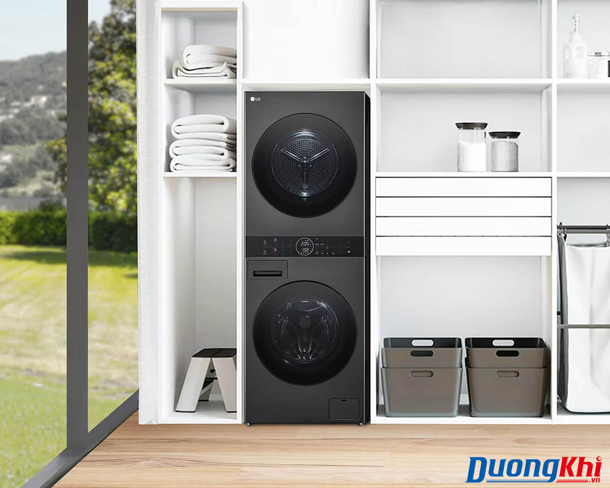 Tháp giặt sấy LG WashTower WT1410NHB chính hãng
