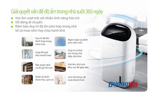 Máy hút ẩm Coway AD-1615A, công suất hút ẩm 16 L/ngày, giá 11,700,000đ