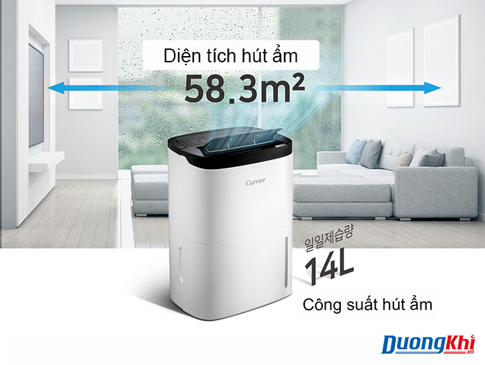 Máy hút ẩm Carrier CDHM-C014LRAW 14L