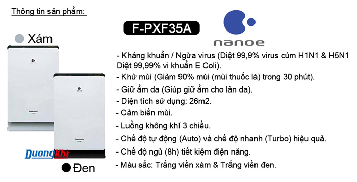 Máy lọc không khí Panasonic F-PXF35A