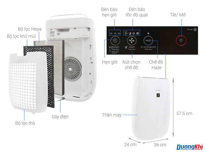 Máy lọc không khí Sharp FP-J40E-W