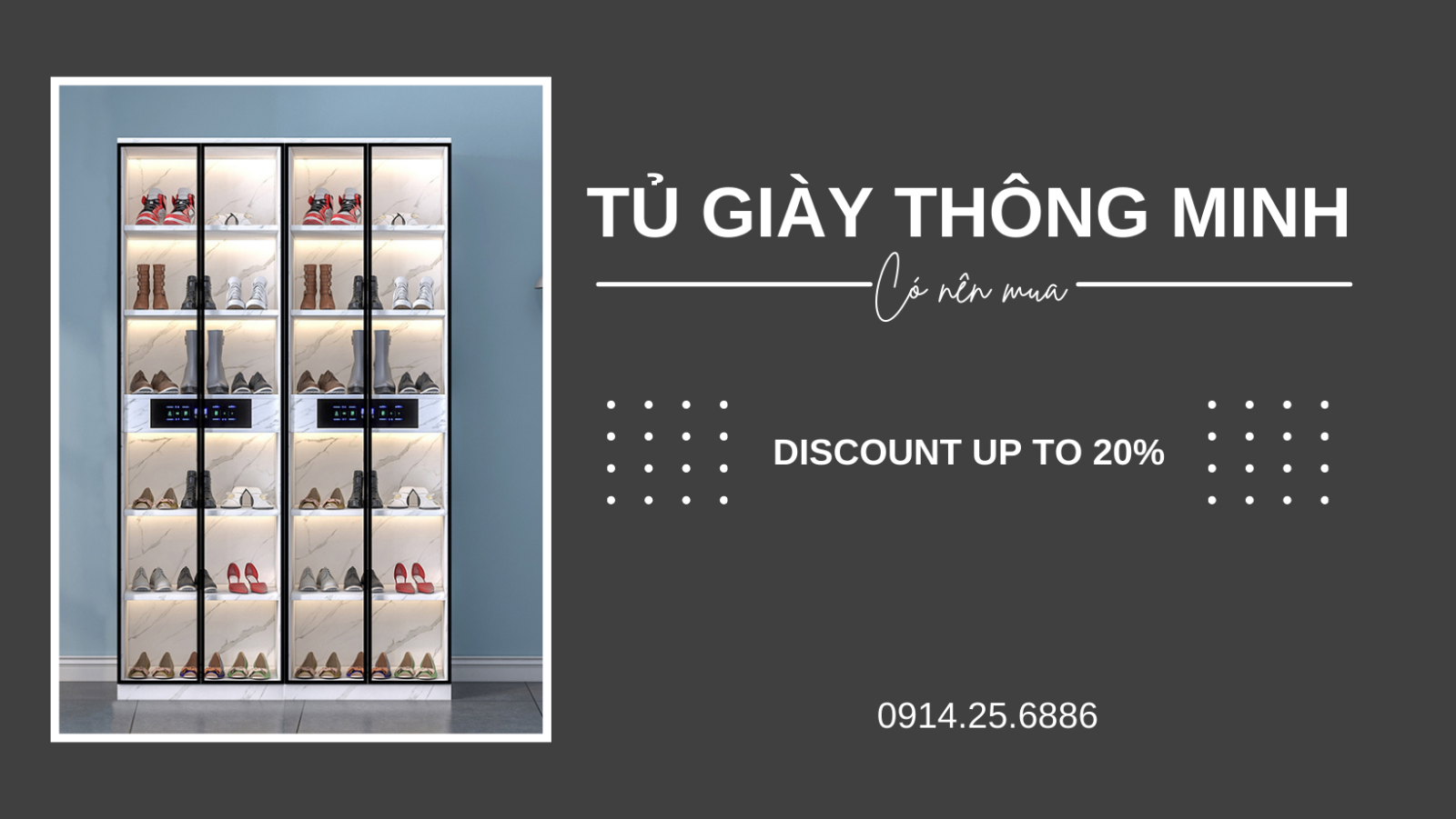 tủ giày thông minh khử mùi, khử khuẩn
