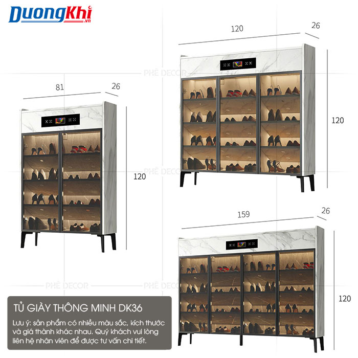 Tủ giày thông minh khử mùi, khử khuẩn DK36