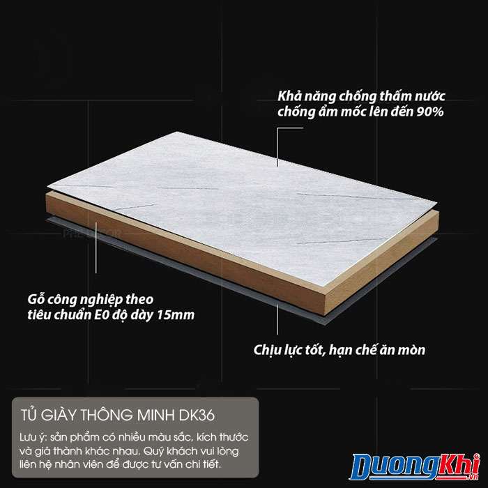 Tủ giày thông minh khử mùi, khử khuẩn DK36