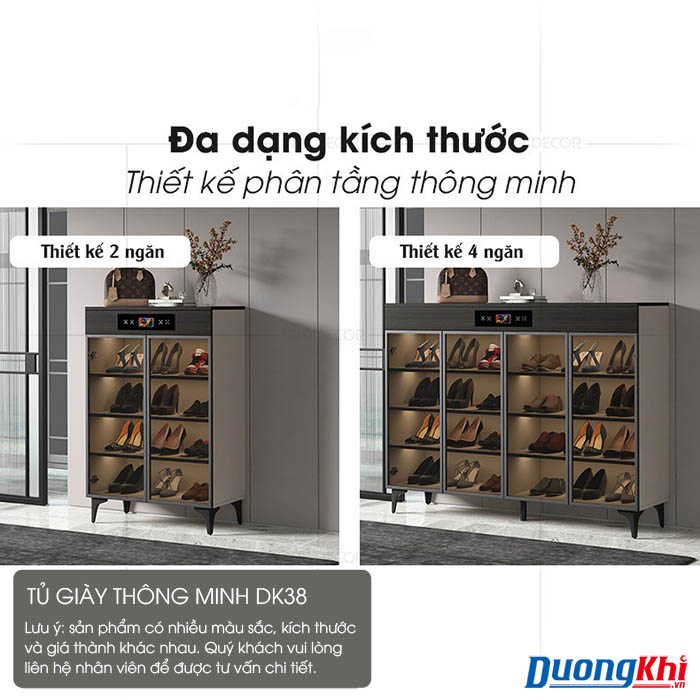 Tủ giày thông minh khử mùi, khử khuẩn DK38