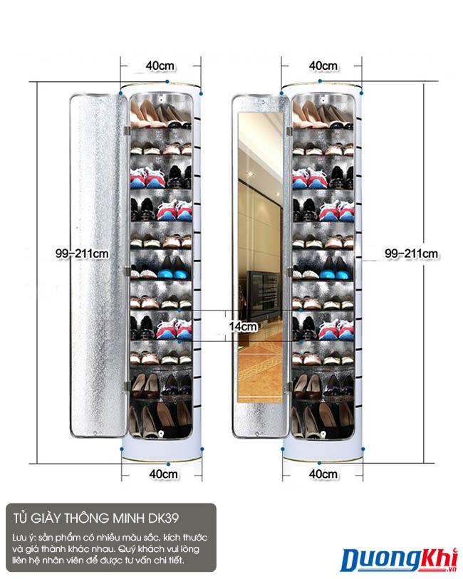 Tủ giày thông minh khử mùi DK 39