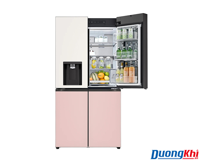 tủ lạnh lg dios side by side 820 lit màu hồng - be