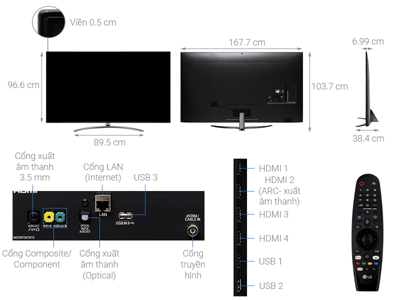 Smart Tivi LG 8K 75 inch 75SM9900PTA